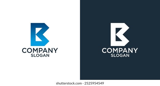 letra b vetor de design de logotipo de monograma abstrato