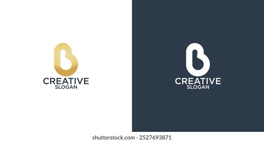 Vector de diseño de logotipo de monograma abstracto de letra B