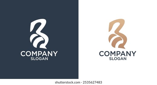 letter b abstract monogram logo design vector