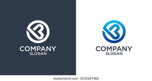 Vector de diseño de logotipo de monograma abstracto de letra B