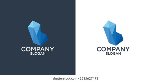 Vector de diseño de logotipo de monograma abstracto de letra B