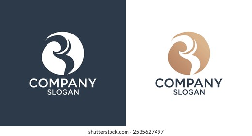 Vector de diseño de logotipo de monograma abstracto de letra B