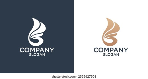 Vector de diseño de logotipo de monograma abstracto de letra B