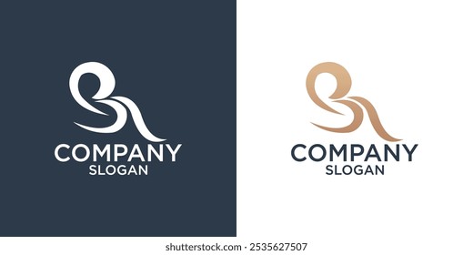 letter b abstract monogram logo design vector