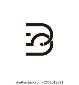 letter b abstract round wheel logo vector 