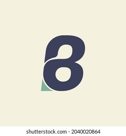 Buchstabe B abstrakte Typografie, professionelles Vektorlogo-Design