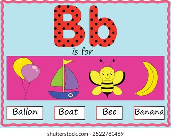 Letter B activity worksheet for kids , education activity for preschool kids 