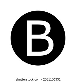 Letter B alphabet in capital font. english font. Letter b