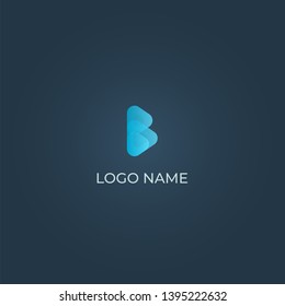 Letter B alphabet design vector