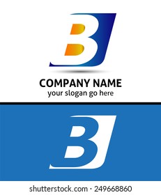 Letter B alphabet logo vector 