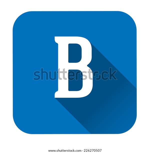 Letter B Alphabet Long Shadow Flat Stock Vector (Royalty Free) 226270507