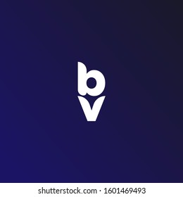 Letter b Alphabetic Logo Design Template, Line Logo Concept, Blue and White