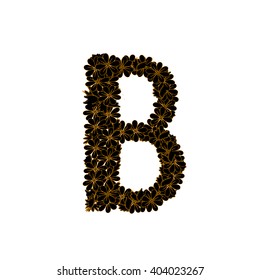 Letter B Alphabetical B Floral Letter Stock Vector (Royalty Free ...