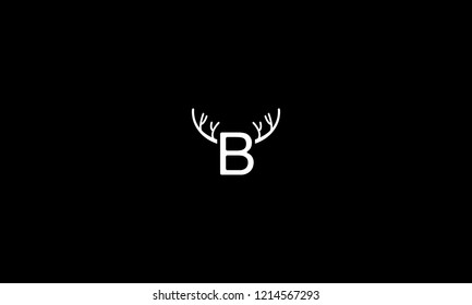 Letter B Antler Logo Logo Design Stock Vector (Royalty Free) 1214567293 ...