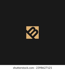 Diseño del logotipo de la aplicación Carta B y negocios de estilo blanco,