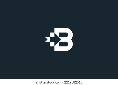 Letter B arrow business Logo monogram icon design vector element.