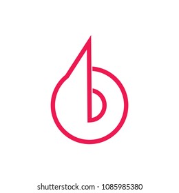 letter b with arrow circle design logo