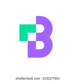 Letter B arrow digital logo design