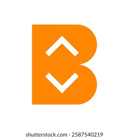 Letter b arrow house roof logo design