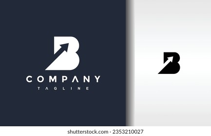 letter B arrow up logo