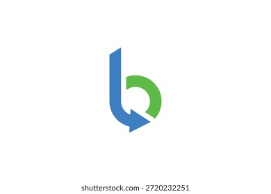 Buchstabe b Pfeil Logo abstrakte Vektor Unternehmen Logo.