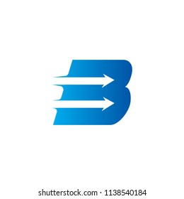 letter B with Arrow logo Design Template