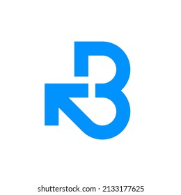 Letter B arrow logo design