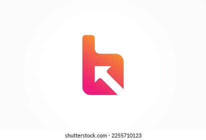 Pfeil B Buchstaben Logo Design, Modernes Logo.