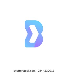 Letra B Vetor de design de logotipo de seta. Digite o logotipo para empresas.