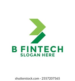 Letter B and Arrow logo design. Creative design Fintech, technology, arrow, growth and increase symbols logo icon vector