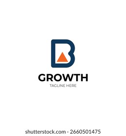 Buchstabe B mit Pfeil-up-Logo-Design für Investitionen und Finanzen und andere