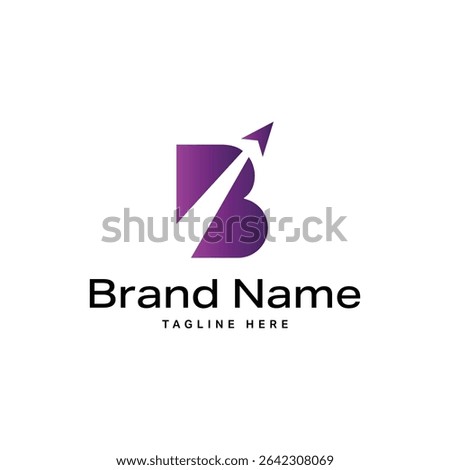 Letter B Arrow Up Logo Growth and Progress Symbol