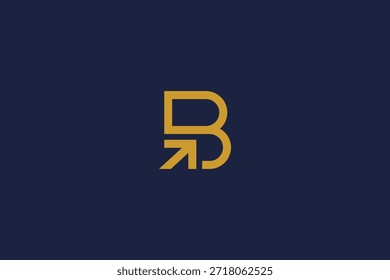 Letra B Flecha logo diseño simple. Símbolos para el negocio de la flecha, logotipo simple de los Elementos de la comercialización.