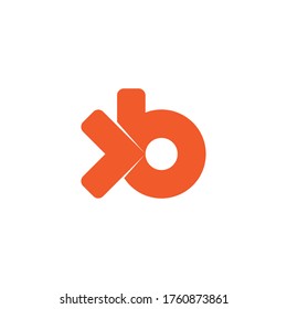 letter b arrow motion simple target symbol geometric design vector