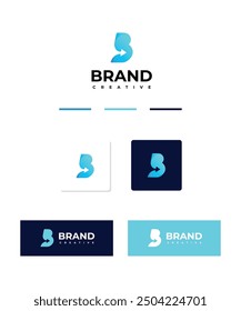 Letter B with arrow. Right Arrow Logo. Usable for Business and Technology Logos. Flat Vector Logo Design Template Element