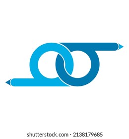 Letter B arrow symbol vector design