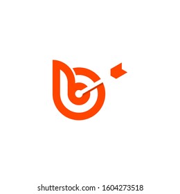 Letter b with arrow vector logo. Suitable for marketing and business.