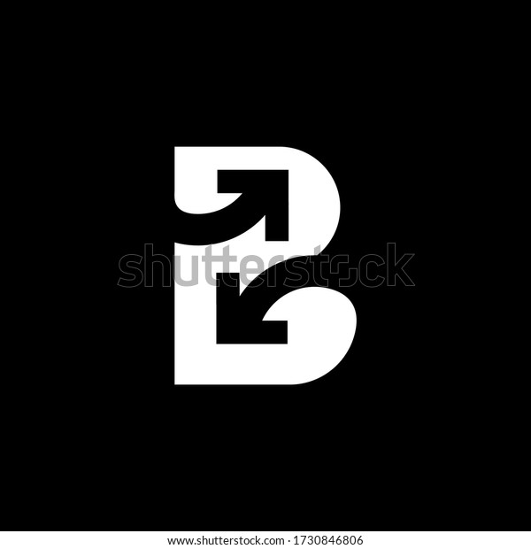 Letter B Arrows Inside Vector Logo Stock Vector (Royalty Free ...