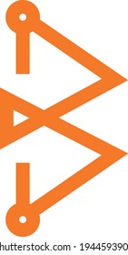 Letter B with arrows logotype.