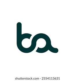 letter b and a ba logo infinity symbol vector design