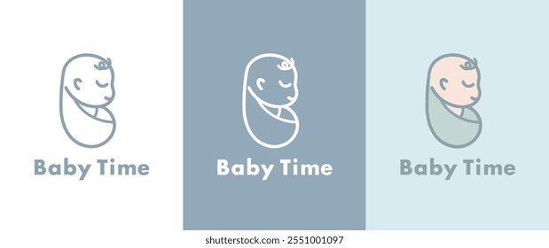 Letter B baby logo design vector template.