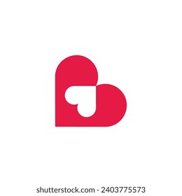 letter b baby love symbol logo logo vector 