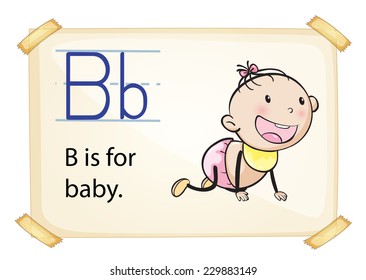 A letter B for baby on a white background 
