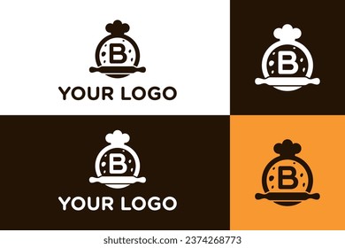 Logo-Design des Briefes B für Bäckereien