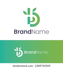 Letter B Bamboo Logo Design Vector