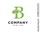 Letter B Banana Leaf Logo icon vector