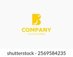 letter b banana modern logo design
