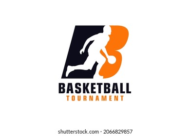 Letter B Basketball Logo Design Vector Stock Vector (Royalty Free ...