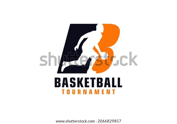 Letter B Basketball Logo Design Vector Stock Vector (Royalty Free ...