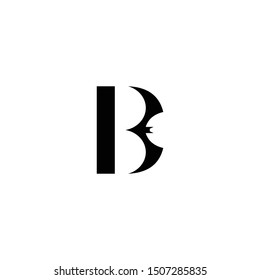 Letter B with bat logo design vector template